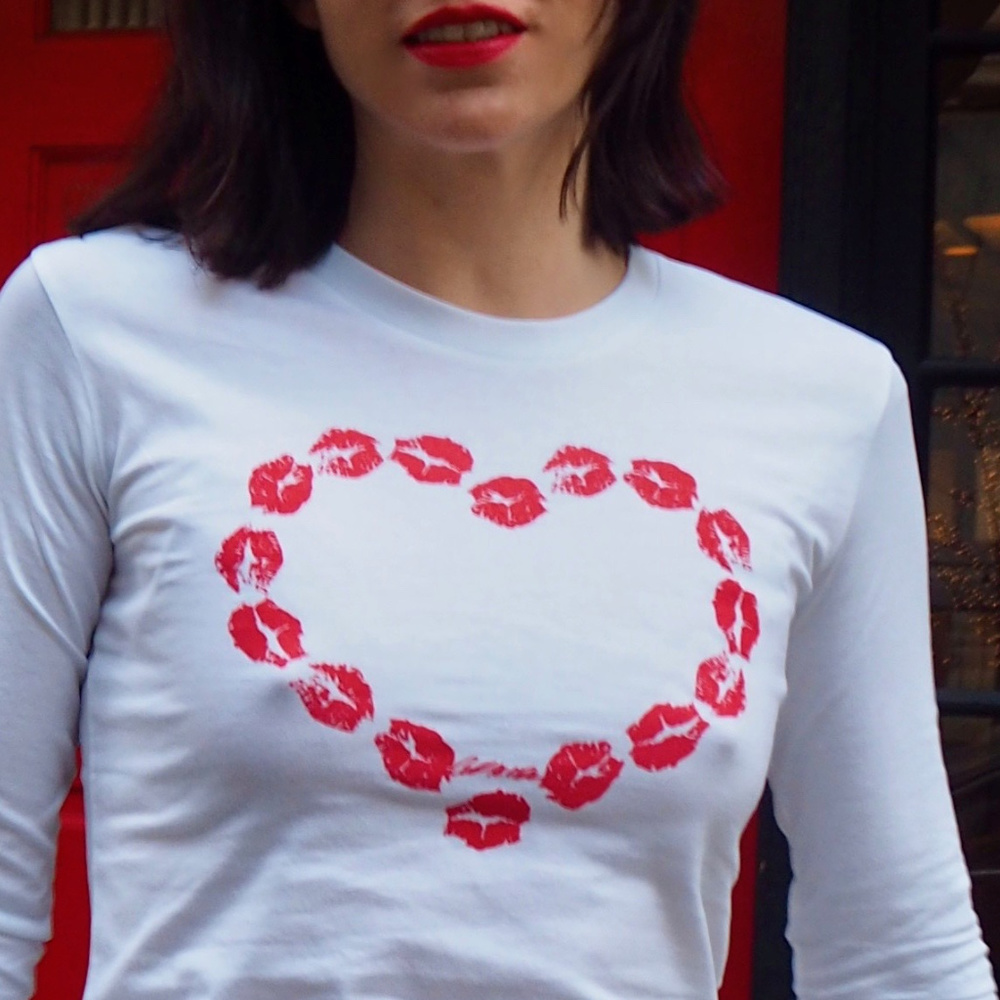 Crew Neck - Long Sleeve 100 % Organic Cotton Tee